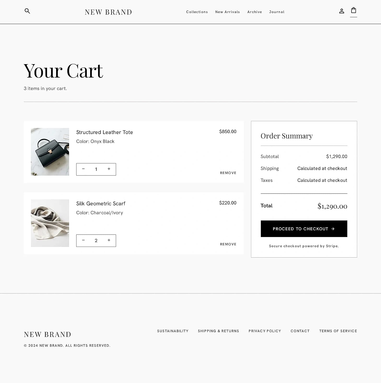 New Brand - Checkout y Carrito